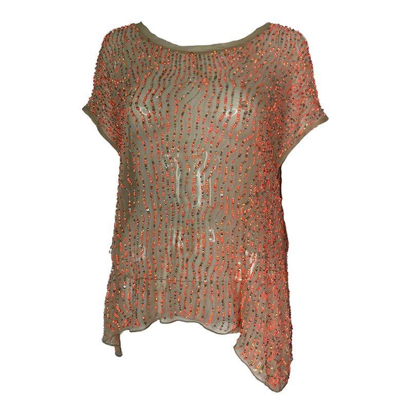 Parker See-Trough Multicolor Blouse