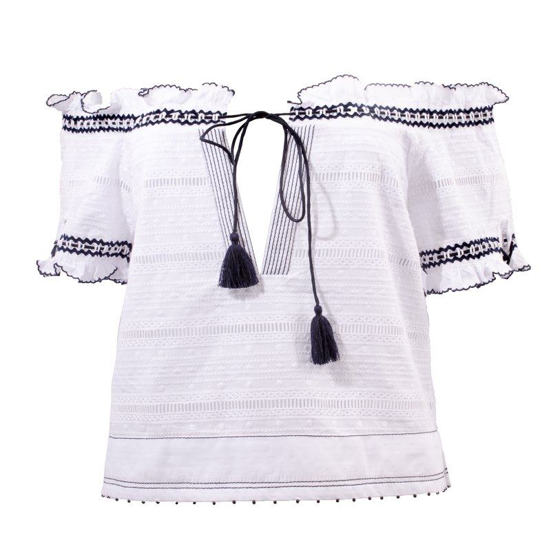 Tom Ford Aly Zig Zag Off The Shoulder Top