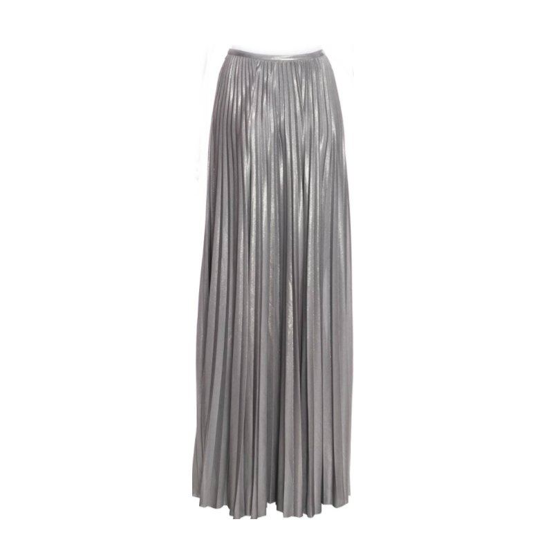 Metallic Pleated Skirt