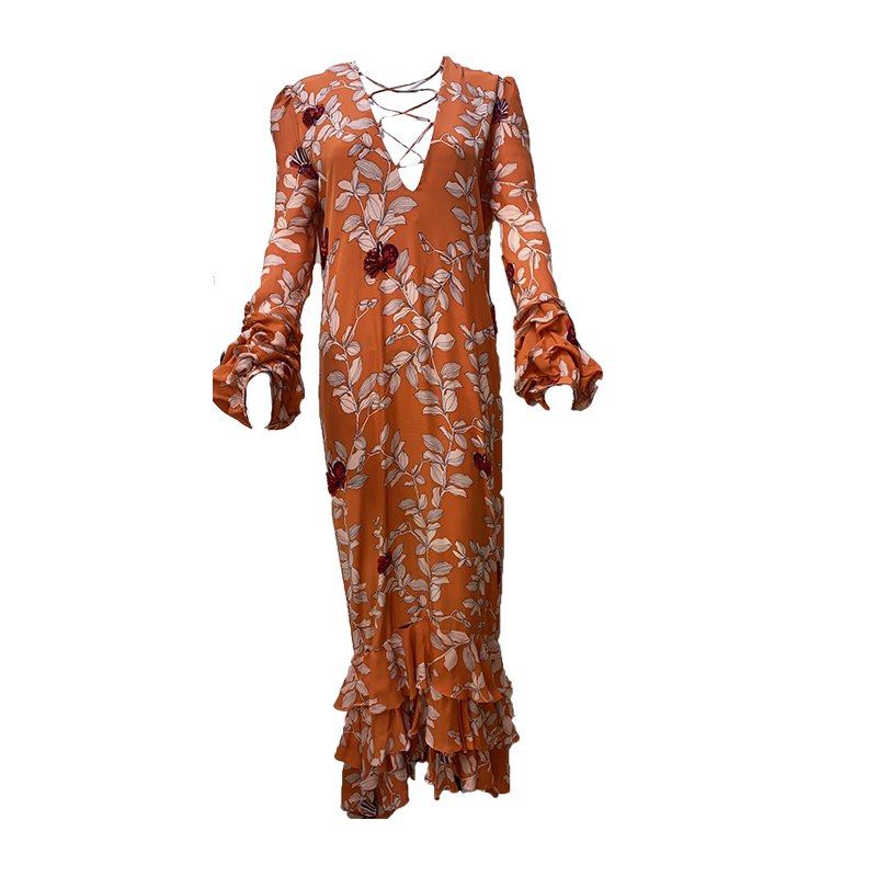 Johanna Ortiz Orange Flower-Print Flower