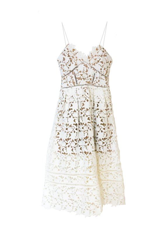Self Portrait Azaelea Midi Lace Dress Size: S