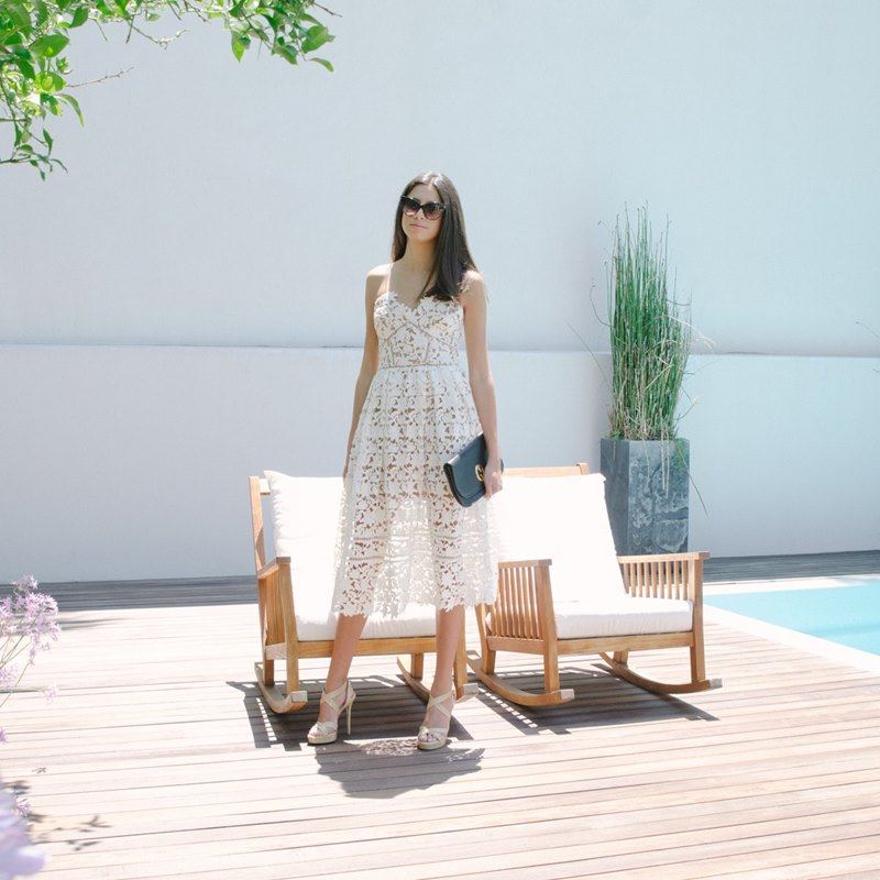 Self Portrait Azaelea Midi Lace Dress Size: S