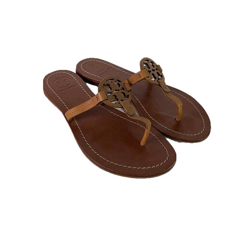 Tory Burch Brown Flip FlopsSize: 35