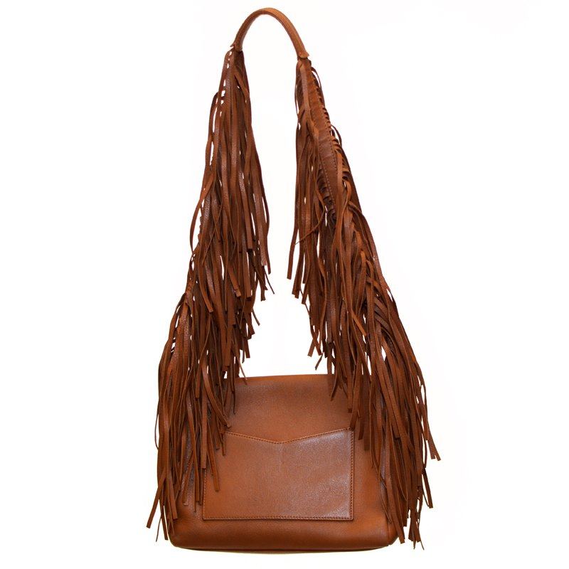 Sara Battaglia Brown Leather Shoulder Bag