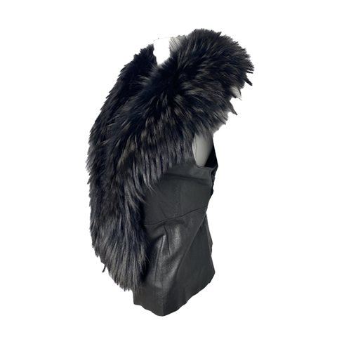 Vintage Black Fur Vest