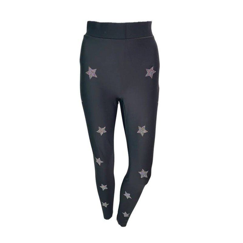 Ultracor Black Leggings with Stars