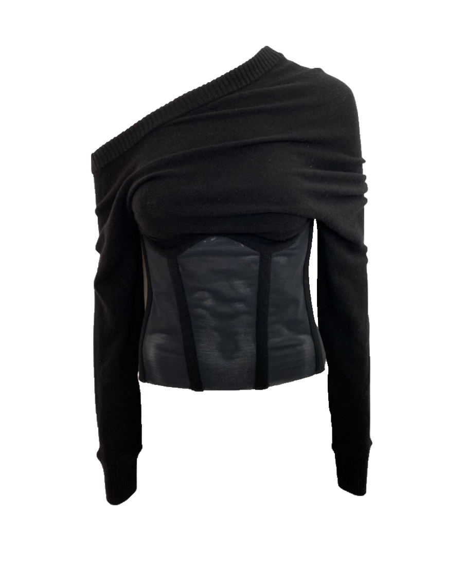 RTA Black Corset With Sleeves