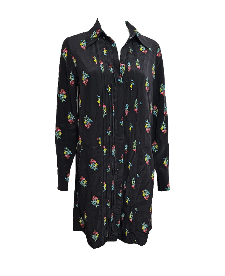 Zadig & Voltaire Black Dress with Multicolor Flower
